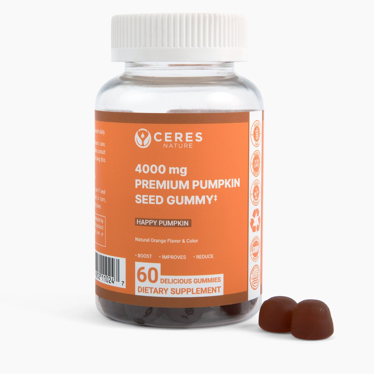 Ceres Nature Pumpkin Seed Oil Gummies 4,000 mg** Happy Pumpkin